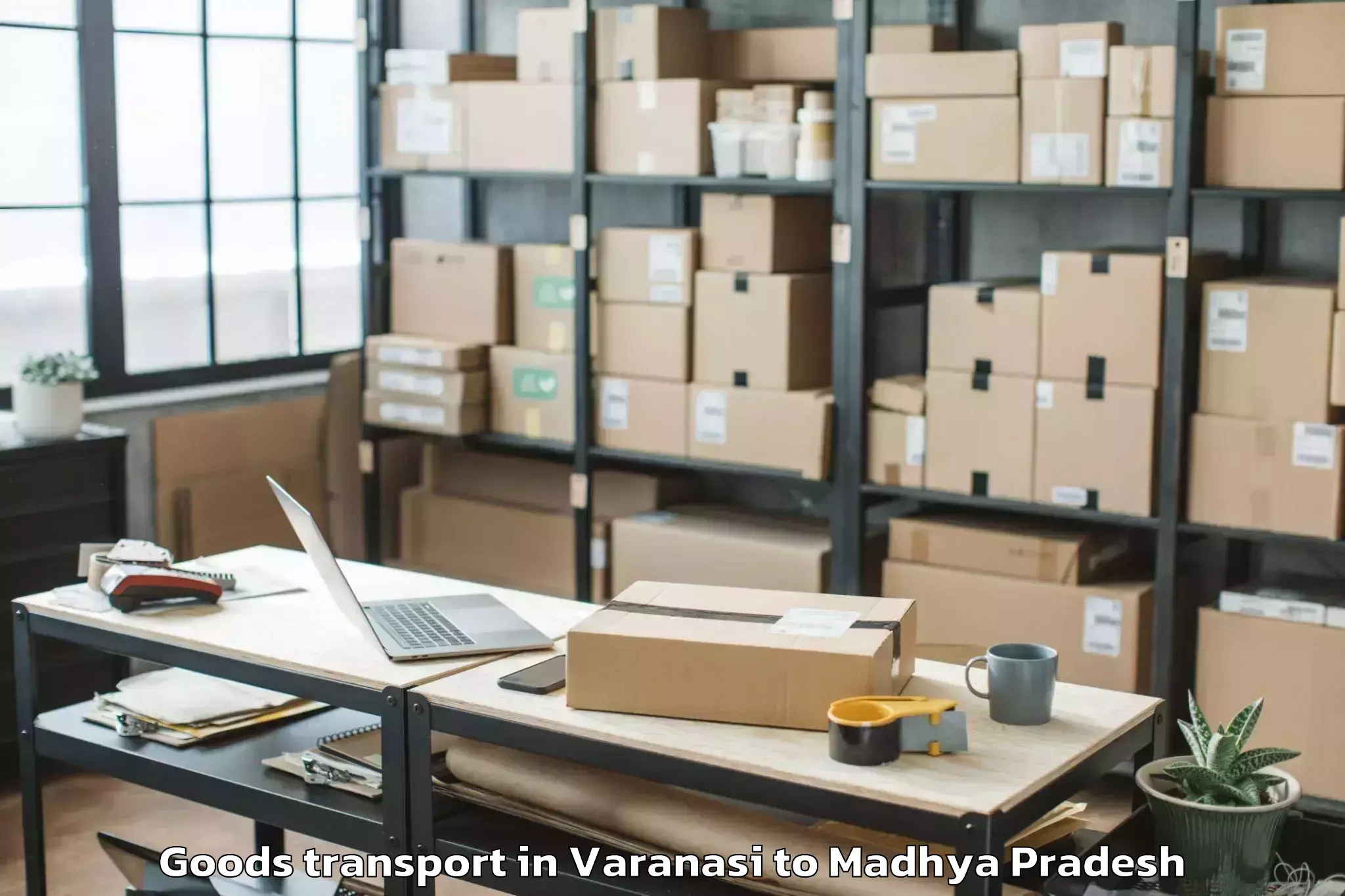 Book Varanasi to Iit Indore Goods Transport Online